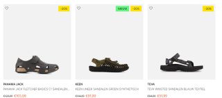 Ziengs sale met 20% korting op sandalen en slippers