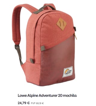 Mochila Lowe Alpine Adventurer 20L por 24.79€