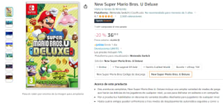Videojuego New Super Mario Bros. U Deluxe Nintendo por 36,99€
