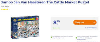 Jumbo VJan van Haasteren De Veemarkt puzzel - 1000 stukjes voor €8,99 bij Trekpleister