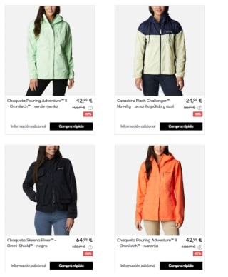 Recopilación de Chaquetas Columbia desde 19.99€ en Privalia