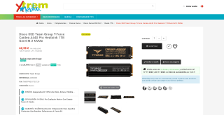 TeamGroup T-Force Cardea A440 1TB SSD PCIe 4.0 por 62,39€