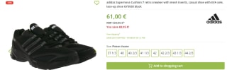 Adidas Supernova Cushion 7 retro sneakers zwart voor €56,73 bij Outlet46
