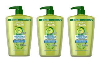 3 Champú Fructis Fuerza & Brillo 1 litro por solo 10,63€