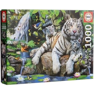 Educa - Tigres Blancos de Bengala Puzzle, 1000 Piezas por 6,50€.