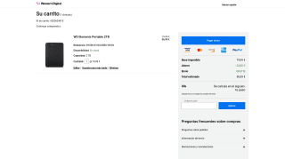 Disco Duro Externo WD Recertificado 2 TB por 56,99€