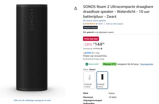 SONOS Roam 2 Ultracompacte draagbare draadloze speaker voor €134 dmv code met Amazon prime