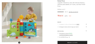 Fisher-Price Libro de historias Sienta y Levanta Juguete interactivo con luces y sonidos por 19.48€