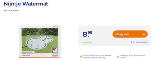 Nijntje Waterspeelmat met Sproeier voor €8,99 bij Trekpleister