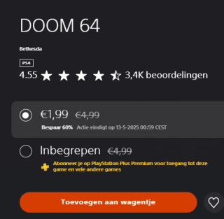 DOOM 64 voor €1,99 in de Playstation Store