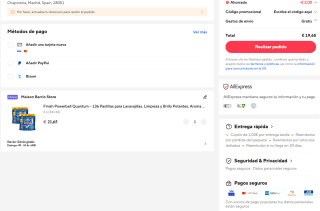 136 Pastillas Finish Powerball Quantum para Lavavajillas 2x68 lavados por 19,65€