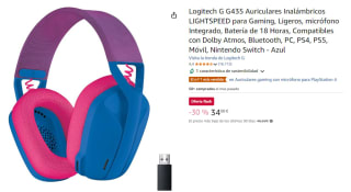 Auriculares Gaming Inalámbricos Logitech G435 LIGHTSPEED por 34€