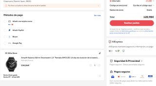 Amazfit Balance 46mm Pantalla AMOLED 150 modos deportivos por solo 120,98€
