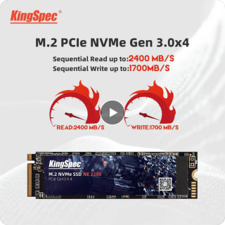Disco KingSpec Duro Interno M.2 SSD para Portátil 120GB NVMe Pcie MSI por 8,02€