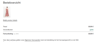 Gratis verzending bij C&A