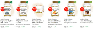 25% korting op alles bij Golden Naturals
