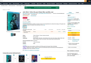 John Wick 1 Otro Día para Matar Blu-ray a solo 10,75€