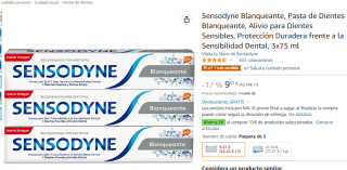 Pack x6 Sensodyne Blanqueante 75 ml por 14.14€