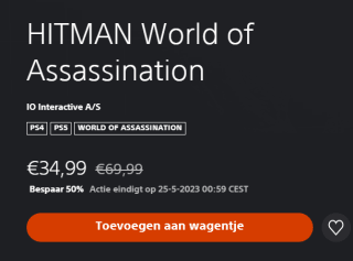 HITMAN World of Assassination voor €34,99 in de Playstation Store