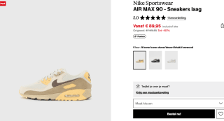 Nike Air Max 90 Herenschoenen voor €89,95 bij Zalando