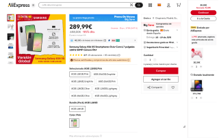 Samsung Galaxy A56 5G por 289,99€