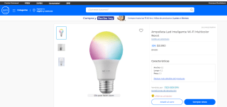 Ampolleta Led Nexxt Inteligente Wi-Fi Multicolor por $5.990