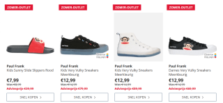 Diverse Paul Frank Dames Very Vulky Sneakers voor €12,99 bij MandM Direct