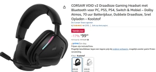 CORSAIR VOID Wireless V2 Carbon Gaming-headset voor €99,99 bij Amazon