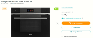 Smeg Inbouw Oven SF4104WVCPN voor €749 bij Art&Craft