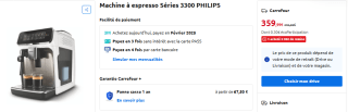 Machine à expresso Philips Silent Brew EP3323/90 à 359,99€