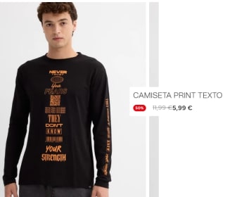 Camiseta de Manga Larga de Hombre Never Trust por 5.99€
