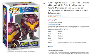 Figura Funko POP Blue Beetle Conrad Carpax por 4,80€