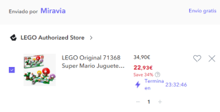 LEGO Super Mario 71368 Set de Expansión: Caza del tesoro de Toad por solo 22,93€