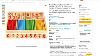 Zerodis Palos de Cuenta de Madera Coloridos por 8,06€