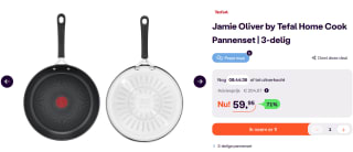 Jamie Oliver by Tefal Home Cook 3- delige Pannenset voor €59,95 bij iBOOD