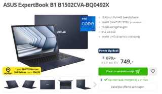 ASUS ExpertBook B1 B1502CVA-BQ0492X laptop voor €749 bij Paradigit