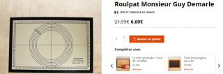 tapis silicone Roulpat Monsieur Guy Demarle à 6,60€