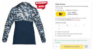 Anorak de Hombre Under Armour Sportstyle Wind por 9.71€