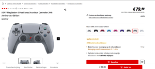 Sony PS5 DualSense draadloze controller - 30th Anniversary Limited Edition voor €79,99 bij de Mediamarkt