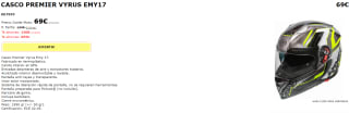 Casco de Moto Premier Vyrus Emy 17. por 69€