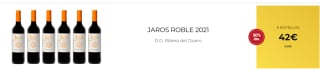 6 Botellas de Jaros Roble 2021 por 32€