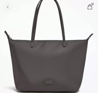 Bolso shopper grande nailon en gris por 8,99€.