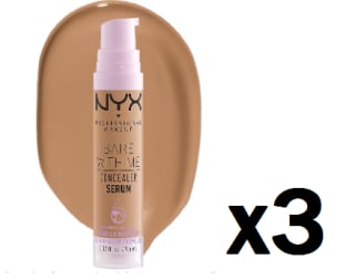 3 NYX Professional Makeup Bare With Me Serum Corrector, Natural, Cobertura Media, Sand, 9,6ml por 15.66€