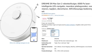 Dreame D9 Max 2nd Gen - Robotstofzuiger met Dweilfunctie voor €179 bij Amazon