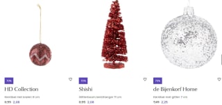 Tot 70% korting op kerstartikelen bij De Bijenkorf