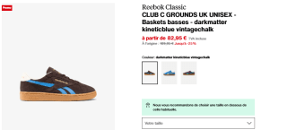 baskets Reebok Club C Grounds – Baskets basses - darkmatter kineticblue vintagechalk à 82,95€