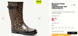 Mountain Peak dames regenlaarzen voor €9 bij Scapino