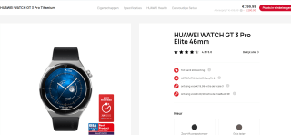 Huawei Watch GT 3 Pro (46mm) Zilver (Titanium) voor €299,99 bij Huawei