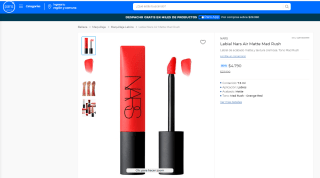 Labial Nars Air Matte Mad Rush por $4.790
