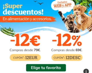 2 Cupones desde Tiendanimal .